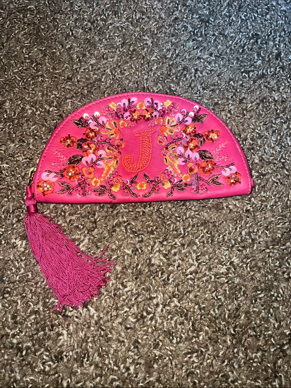 Anna Harlow Russo Anthropologie Beaded and embroidered J Wallet New